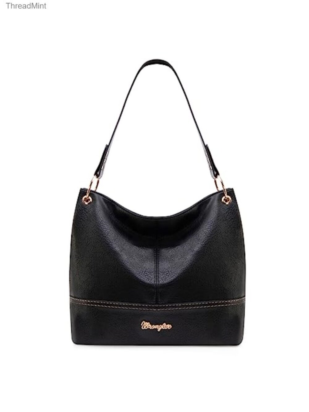 Vegan Leather Hobo Bag - Top Handle Shoulder Purse - Large Capacity